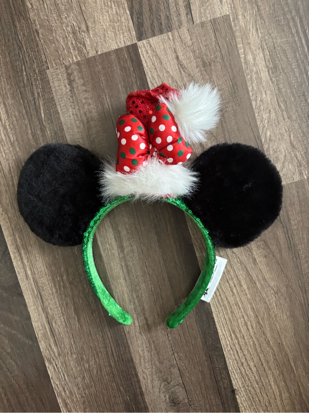 Disney Minnie Mouse Santa Christmas ears headband